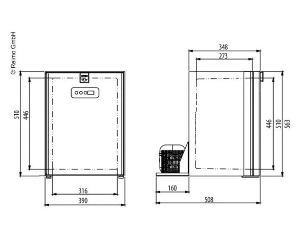 frigorífico de compresor 34l+ 6l congelador, 12/24V, 45 W, acero inoxidable 7
