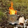 Chimenea 250, 250x200x360mm, VA acero inoxidable, también apta para cocinar