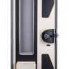 Puerta del edificio, blanca en el exterior, incluida la ventana 220x1140 mm + roller ciego beige - Imagen 3