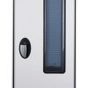 Puerta del edificio, blanca en el exterior, incluida la ventana 220x1140 mm + roller ciego beige - Imagen 4