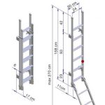 Escalera de aluminio plegable de 11 peldaños 2