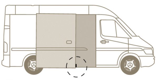 Tope de puertas de euro para camionetas de panel 2
