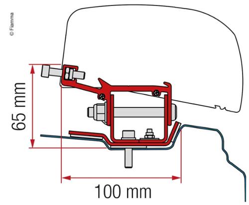 Adaptador Para Toldos Paraguas F40van Renault Trafic Long Base Wheel De 2014 1
