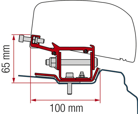 Adaptador Para Toldos Paraguas F40van Renault Trafic De 2014 Corta Distancia Entre Ejes 1