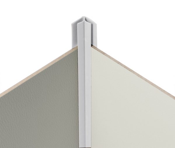 Perfil de conexión de esquina 90 ° gris claro para placas de revestimiento de 3 mm -Enside 1