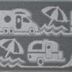Alcicult de alfombra de 50x150 cm de gris oscuro, poliéster/TPR 3