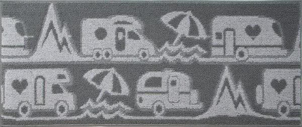 Alcicult de alfombra de 50x150 cm de gris oscuro, poliéster/TPR 1