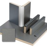 Tablas de construcción de muebles antracita metálico Stoff, HPL 2