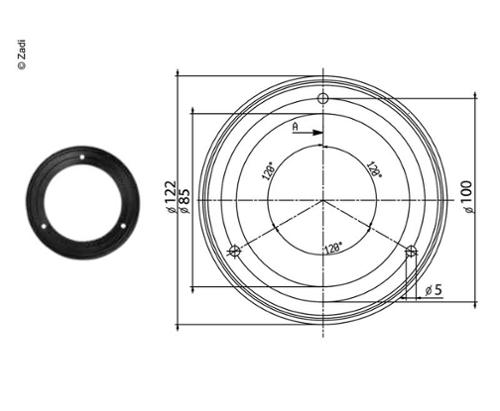 Sello de goma para un filtro de 123x84 mm negro 1