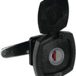 Flap Lock cuadrado negro sin cilindro + llave 2