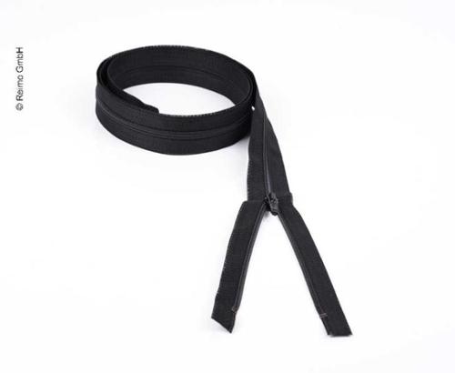 Zipper 130 cm, divisible - se puede encontrar en negro, Plástico 3