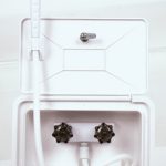 Caja de ducha al aire libre, blanca, cerrable, 345x220 mm 2