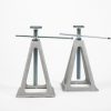 Soporte de caravana Aluminio del vientre - 2 piezas, altura 28-43 cm