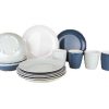 Melamine Platos Establecidos Lavanda, 16 Pcs, Anti-slip