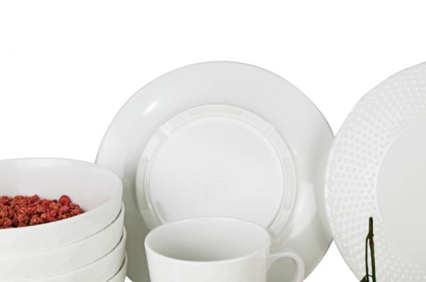 Melamine Plates Set Edelweiss 16-pc., Con Anti-lip 2