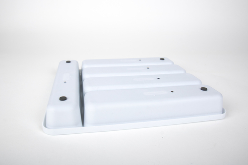 Cadera de Plástico, blanco/antracita 33x29x4cm-4 compartimentos anti-Slip 3