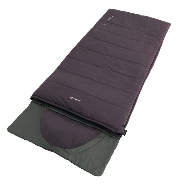 Contorno del saco de dormir del techo púrpura, cremallera a la derecha 220x85 cm 1