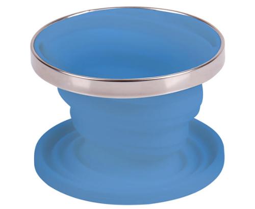 Soporte de filtro de café de silicona, plegable, Ø11cm, azul claro 1