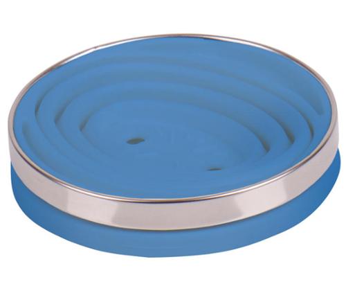 Soporte de filtro de café de silicona, plegable, Ø11cm, azul claro 2