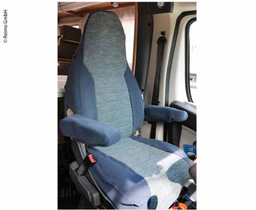 Funda protectora para el asiento con reposacabezas integrado. 1 ud. Pasajero. azul/gris au/gris 1
