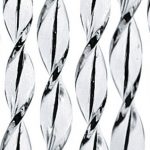 Cortina de puerta SARA, 100% PVC, 60x190cm, blanco/negro 2