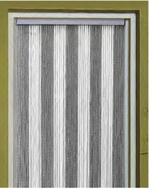 Cortina de la puerta Korda 60 x 190 cm /blanco, gris 1