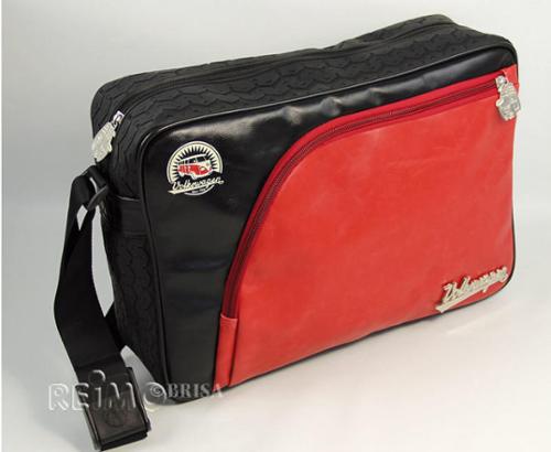VW Collection Shoulder Bag "Perfil de neumáticos", 25x35x10 cm, rojo/negro 1