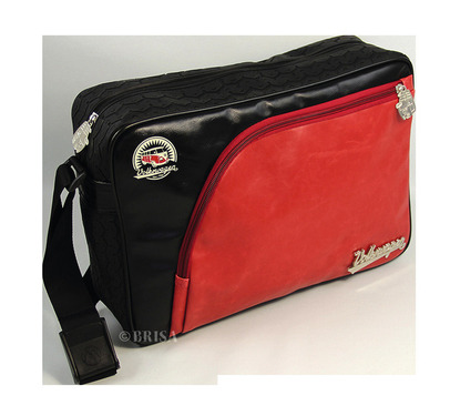 VW Collection Shoulder Bag "Perfil de neumáticos", 25x35x10 cm, rojo/negro 2