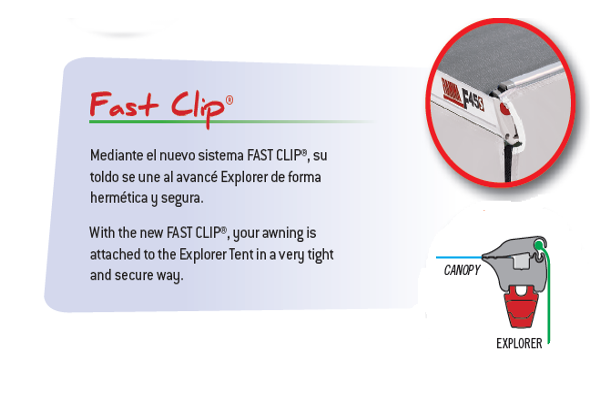 Cerramiento Explorer Concept Fast Clip Para Fiamma F45 y Thule 5002, 5003, 4900 15
