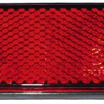 Reflector rectangular, 2 piezas, rojo, dimensiones 95*38 mm autoadhesivo 2