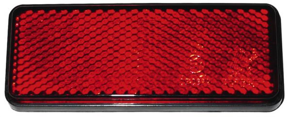 Reflector rectangular, 2 piezas, rojo, dimensiones 95*38 mm autoadhesivo 1