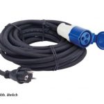 Cable de adaptador CEE Schuko Plug/Cee acoplamiento, 3x1.5 mm², 40 cm de largo 2