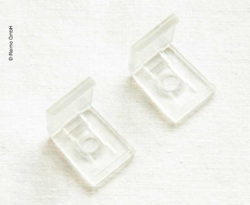 Clips de fijación de Plástico de perfil de esquina LED de aluminio, 2 piezas 1