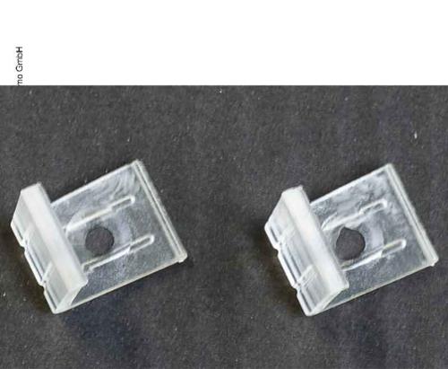Clips de fijación de Plástico de perfil de esquina LED de aluminio, 2 piezas 2