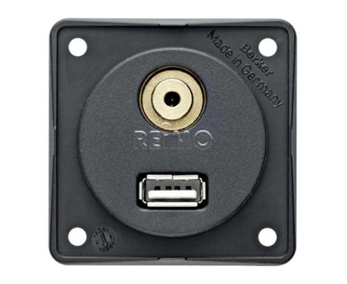 Conector USB/audio incorporado, color antracita 1