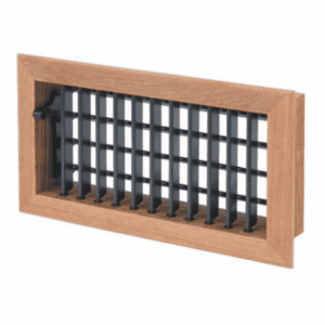 PARRILLA DE SUMINISTRO DE AIRE DE 2 VÍAS 254x102MM (10"x4") CON MARCO DE TECA