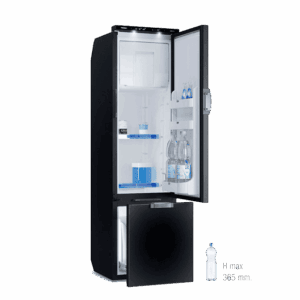 SLIM 150 V12/24V SX NEGRO (SIN ENGANCHES) PUERTA NEGRA + CONGELADOR (140L) (abertura SX desde Derecha a Izquierda)