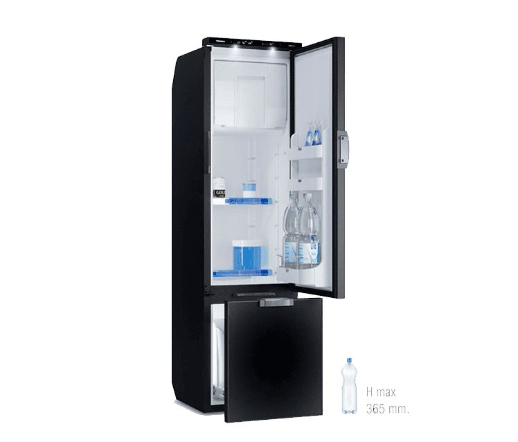 SLIM 150 V12/24V SX NEGRO (SIN ENGANCHES) PUERTA NEGRA + CONGELADOR (140L) (abertura SX desde Derecha a Izquierda) 1 SLIM 150 V12/24V SX NEGRO (SIN ENGANCHES) PUERTA NEGRA + CONGELADOR (140L) (abertura SX desde Derecha a Izquierda)