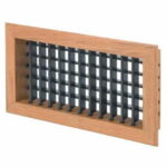 PARRILLA DE SUMINISTRO DE AIRE DE 2 VÍAS 254x127 MM (10 "x5") CON MARCO DE TEJA 1